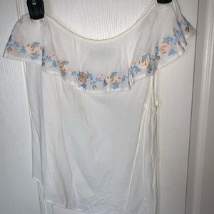 Off the shoulder top white